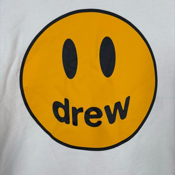 Drew House Cream Smiley Face Mascot Hoodie Size M - Picture 3 of 8